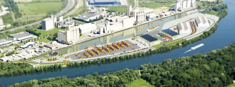 Hafen Bonn wird mit dem trimodalen Terminal in Metz zum Rhein-Mosel-Hub Bild: Hafen Bonn wird mit dem trimodalen Terminal in Metz zum Rhein-Mosel-Hub
