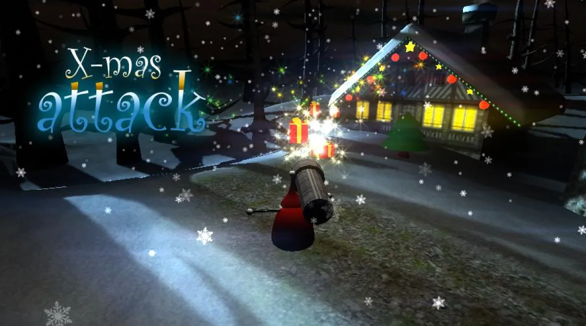 Screenshot des 3D Browsergames X-mas Attack