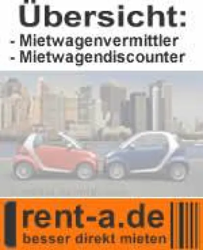 rent-a.de Übersicht - Low-Cost Autovermieter und Mietwagen Broker Bild: rent-a.de Übersicht - Low-Cost Autovermieter und Mietwagen Broker