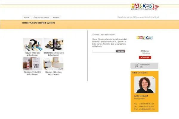 Bild: Harder-B2B-Portal für Großkunden ab sofort online