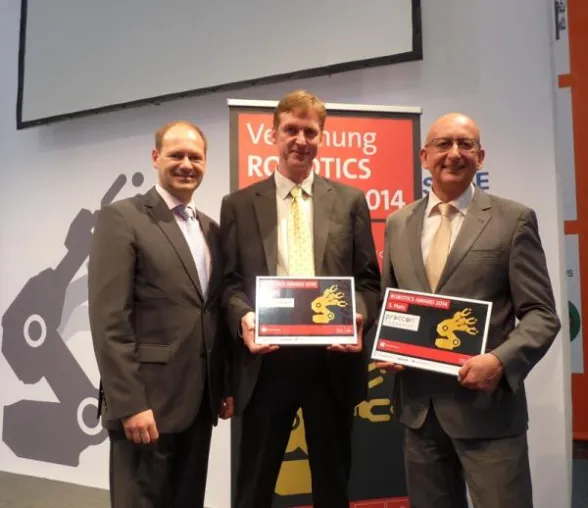 Bild: 3. Platz für die preccon Robotics GmbH beim ROBOTICS AWARD 2014