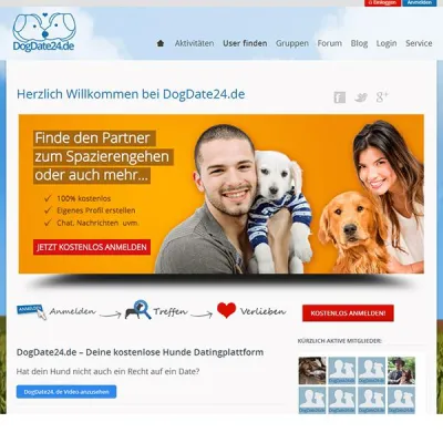 Bild: DogDate24.de – ein neues Datingportal für alle Hundefreunde