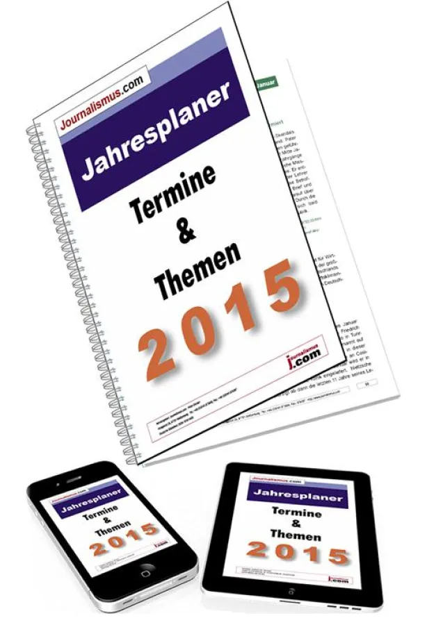 Terminvorschau 2015: Den Jahresplaner 2015 gibt es als gedrucktes Buch und als interaktives E-Book.