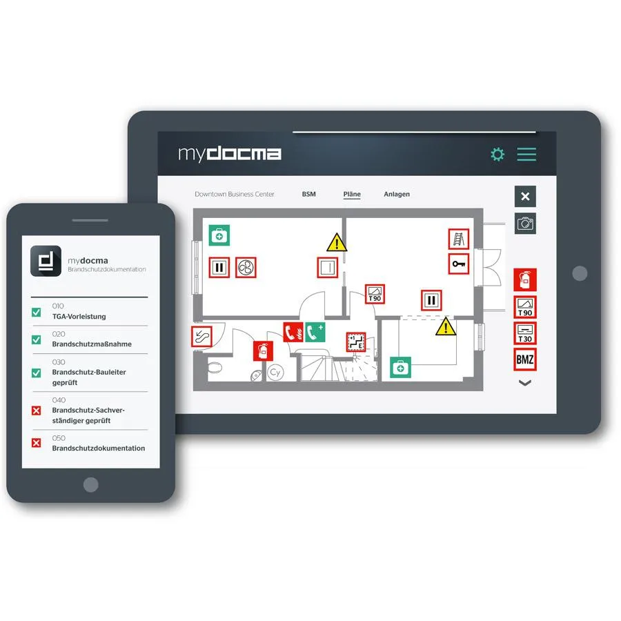 Brandschutzdokumentation mit mydocma: digital und smart