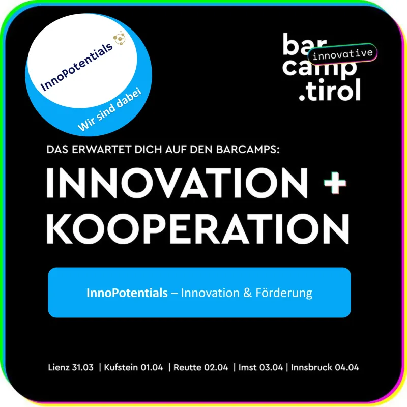 InnoPotentials bei Tiroler Innovationswoche 2025 (© Tiroler Innovationswoche/barcamp.tirol/InnoPotentials)