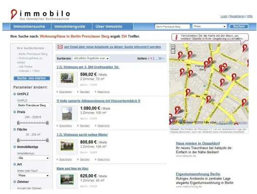 Deutschlands erste Immobilien-Suchmaschine - Mit immobilo nach den neuen vier Wänden googeln Bild: Deutschlands erste Immobilien-Suchmaschine - Mit immobilo nach den neuen vier Wänden googeln