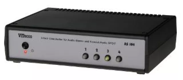 Bild: 4-fach Umschalter für Audio-Stereo oder Koaxial-Audio SPDIF | AS 104