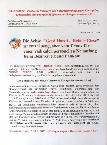 Bild: Der Pankower Kleingarten-Skandal ist nicht beendet:  Waren die Vorwürfe gegen Viola Kleinau wirklich haltlos ?