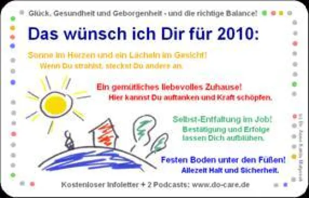Bild: Charmanter Gruß für nette Kollegen: CareCards für 2010