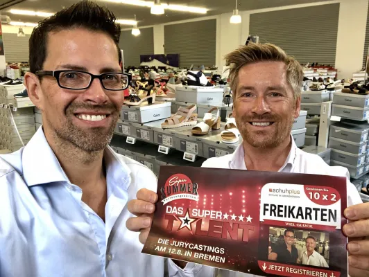 Bild: Schuhplus - Schuhe in Übergrößen verlost 10 x 2 Eintrittskarten für das Supertalent