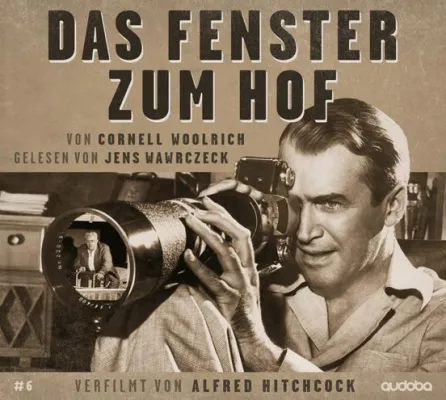Bild: "Das Fenster zum Hof" - Das neue Hörbuch aus Jens Wawrczecks Reihe „Verfilmt von Alfred Hitchcock“