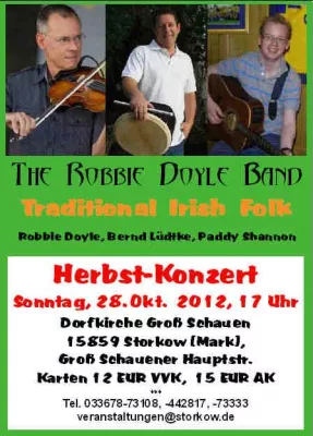 Bild: Original Irish Folk mit der Robbie Doyle Band am 28.10.2012 in 15859 Groß Schauen