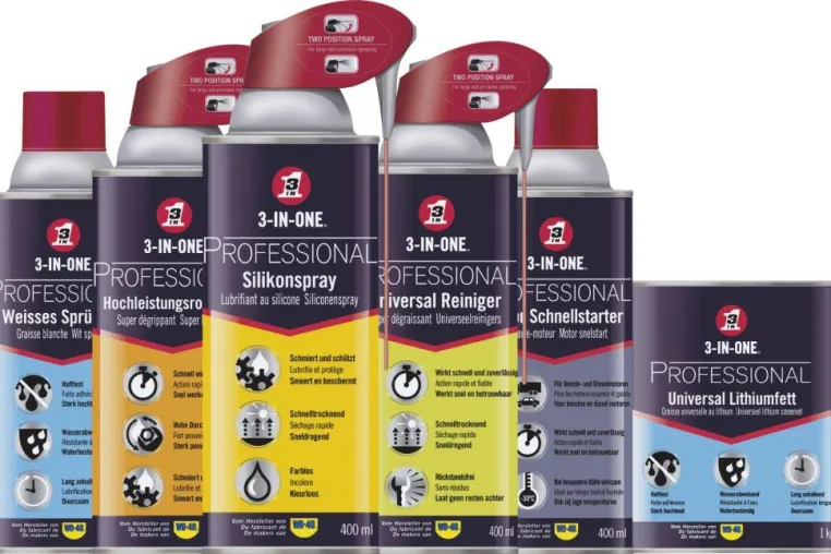 Bild: Neue Produktreihe aus dem Hause WD-40 - 3-IN-ONE PROFESSIONAL – die dritte Dimension für Profi-Anwender
