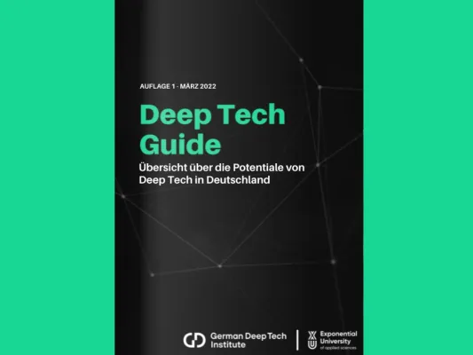 Deep Tech Guide 2022: Deutsches Deep Tech Ökosystem erstmals transparent und übersichtlich dargestellt Bild: Deep Tech Guide 2022: Deutsches Deep Tech Ökosystem erstmals transparent und übersichtlich dargestellt