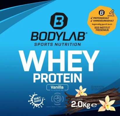 Bild: BODYLAB WHEY Protein - regelmäßig geprüft durch das SGS Institut Fresenius