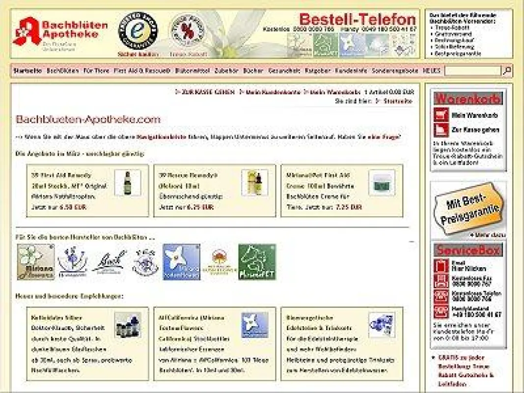Trusted Shop - Bachblüten-Apotheke
