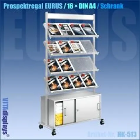 Bild: Hochwertige Prospektregale jetzt neu auf prospekthalter.com