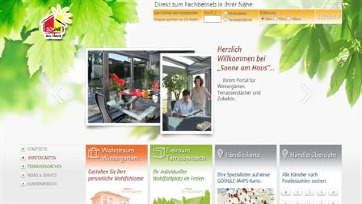 Seit Anfang Juli 2013 mit neuem Gesicht: Die Internetplattform ?Sonne am Haus?