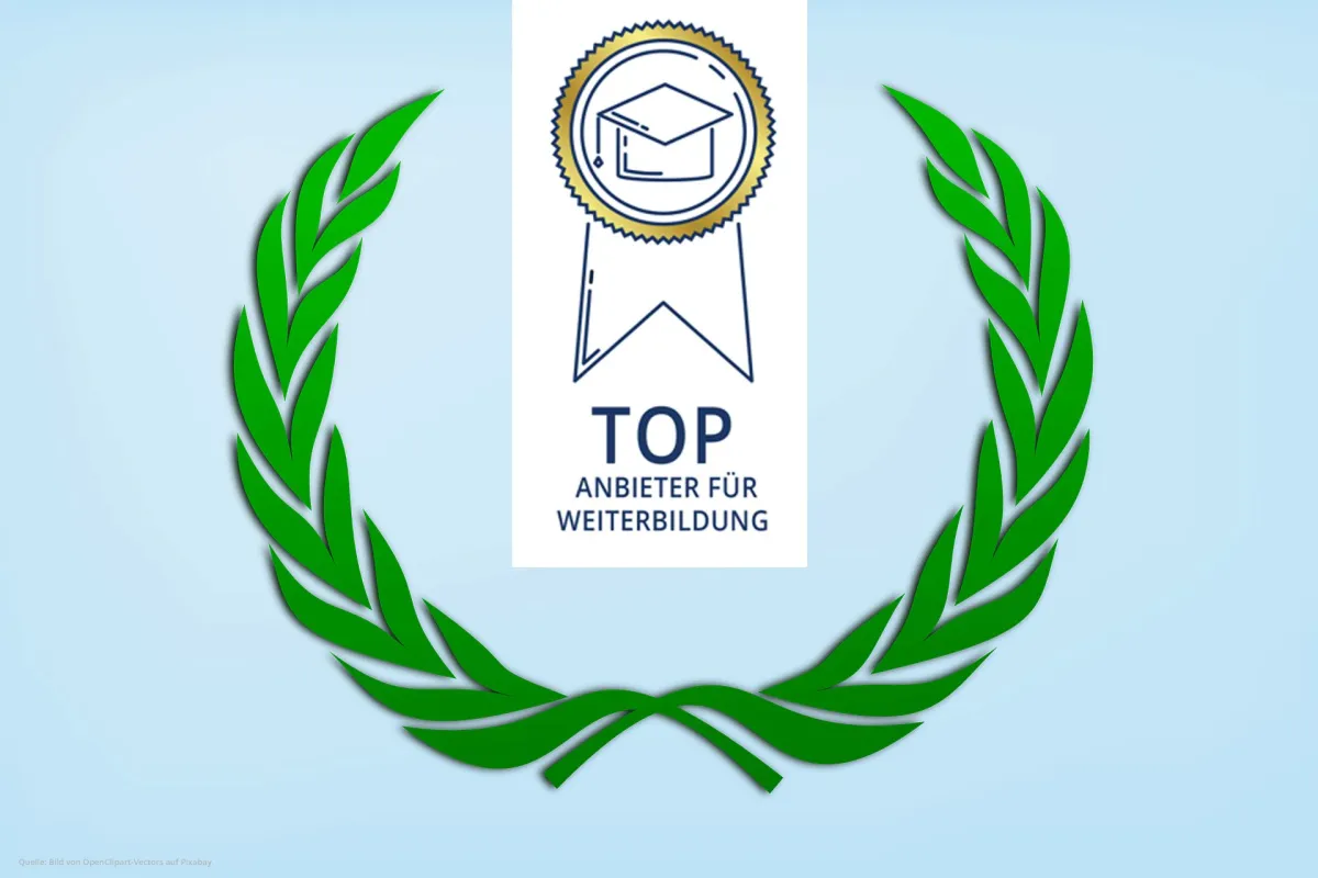 Seit 2019 trägt die eMBIS Akademie die Auszeichnung Focus-Top-Anbieter für Weiterbildung (© Bild von OpenClipart-Vectors auf Pixabay )