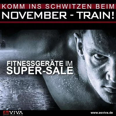 Bild: AsVIVA startet NOVEMBER – TRAIN! Aktion – Top Angebote für Fitnessgeräte