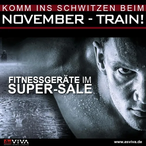 Bild: AsVIVA startet NOVEMBER – TRAIN! Aktion – Top Angebote für Fitnessgeräte