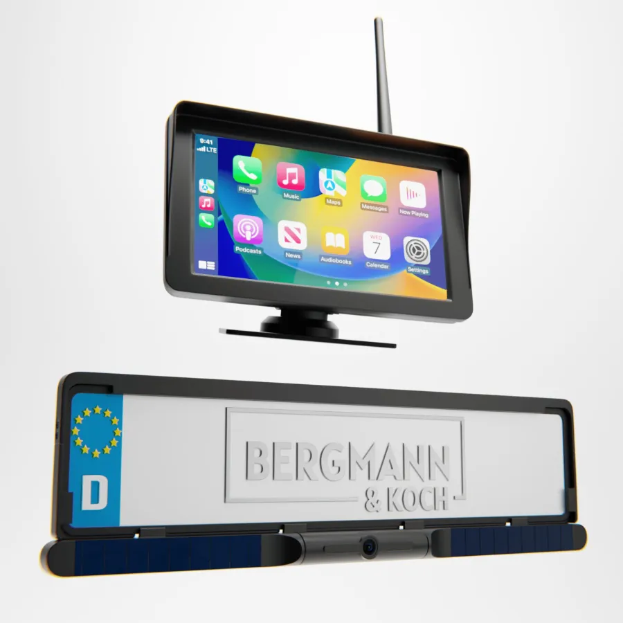 Bergmann & Koch Rückfahrsystem mit Carplay (© Bergmann & Koch)