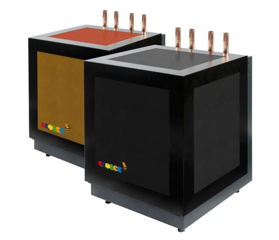 Die neue Erdwärmepumpe ekobee zeigt ungewöhnliches Design und Top-Eigenschaften.
