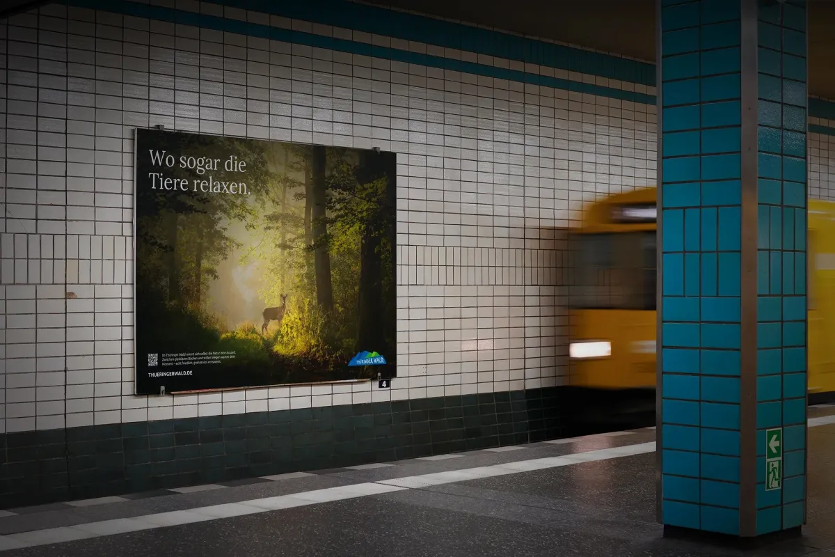 Kampagne Thüringer Wald, Berlin U-Bahn - DCA Brand Identity