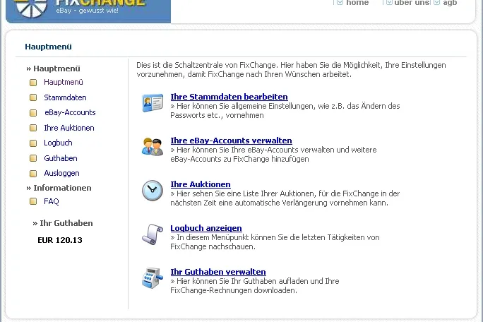 FixChange.de: eBay-Angebote automatisch verlängern Bild: FixChange.de: eBay-Angebote automatisch verlängern