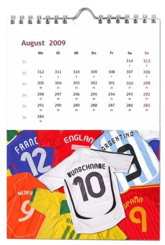 Fußball-Countdown-Kalender von onetosmile.de zur Fußball WM 2010
