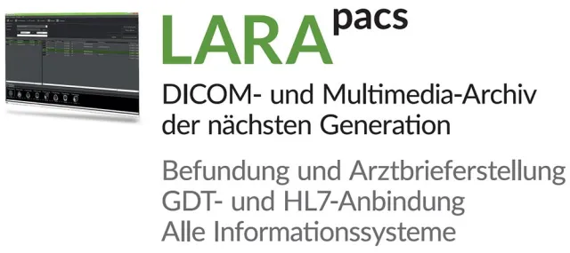 Bild: DEKOM Medical präsentiert auf der conhIT LARApacs, das DICOM und Multimedia-Archiv der nächsten Generation