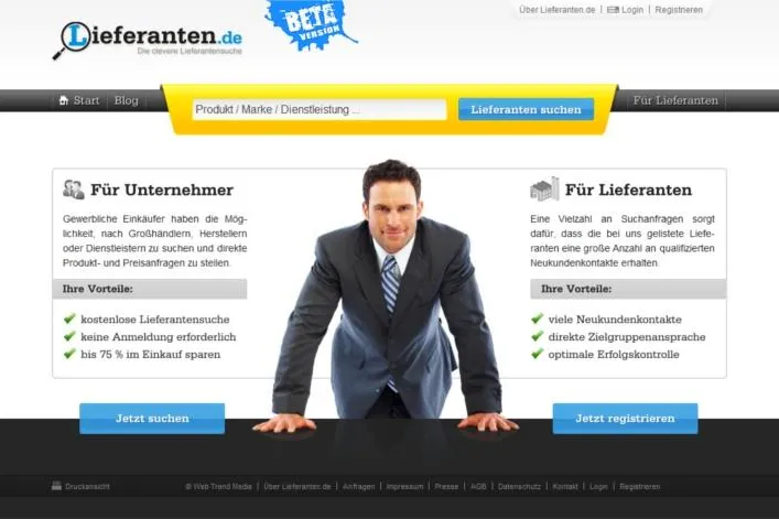 Bild: Lieferanten.de: Die redaktionell geführte Business-Suchmaschine geht an den Start