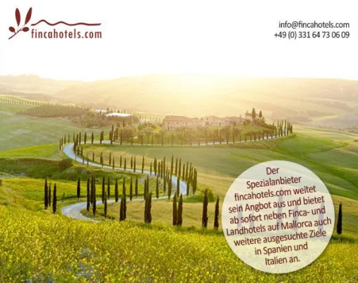 Bild: fincahotels.com weitet Hotelangebot aus - Finca- und Landhotels in Italien und weiteren Regionen Spaniens