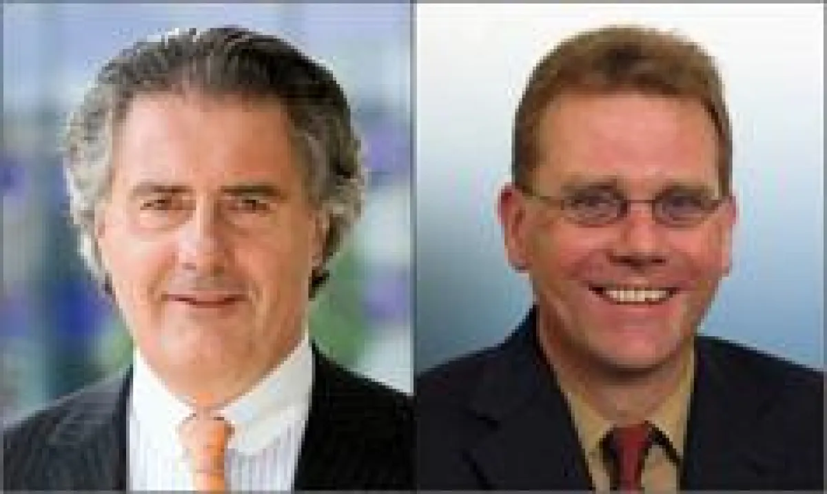 DIP-Sprecher Henrik Hertz (links) und Rüdiger Kahde, AHS