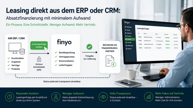 Bild: Leasing direkt aus dem ERP oder CRM: Absatzfinanzierung mit minimalem Aufwand für Händler