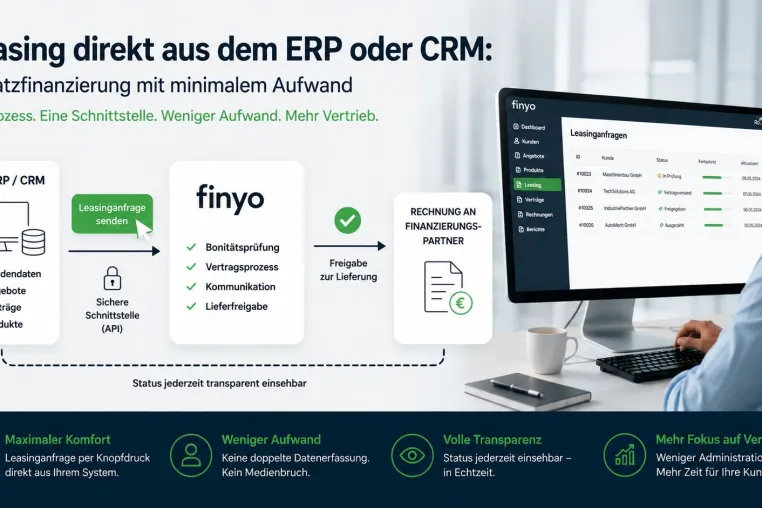 Bild: Leasing direkt aus dem ERP oder CRM: Absatzfinanzierung mit minimalem Aufwand für Händler