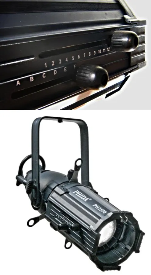 Der Hybrid-Zoom-Profil-Scheinwerfer PHIDA PH 2550 von Lightstore.eu.