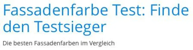 Bild: Fassadenfarbe Test bietet Hausbesitzern, Verwaltern und Malern Informationen zum Thema Fassadenfarbe