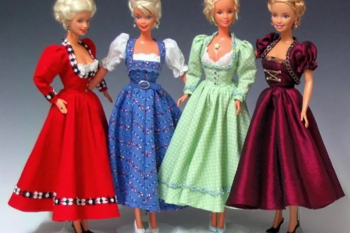 Bild: Elegante 50er-Jahre-Dirndl für Fashion Dolls