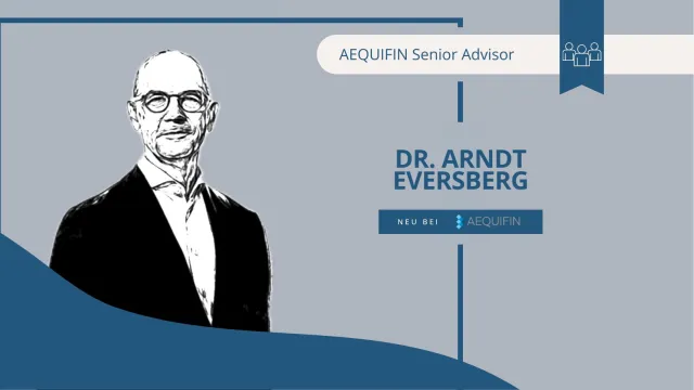 Bild: Prozessfinanzierungsexperte Dr. Arndt Eversberg geht bei AEQUIFIN an Bord