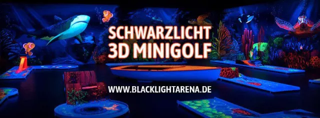 Bild: Erste Schwarzlicht 3D Minigolf-Anlage in Ulm Neu-Ulm und Umgebeung