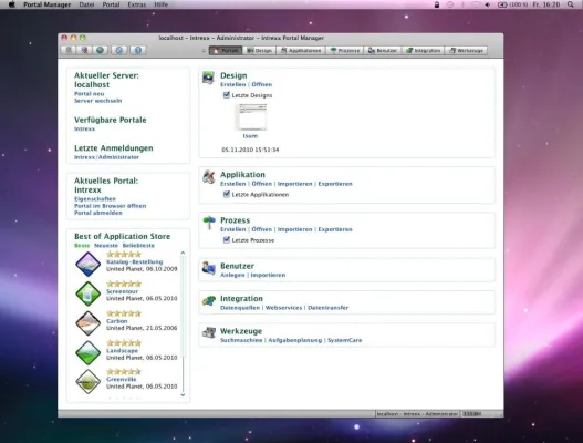 Bild: Neu für Mac: Mit Intrexx datenbankgestützte Webapplikationen und Intranets erstellen