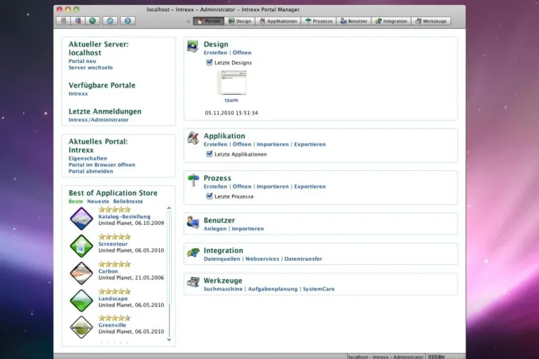 Neu für Mac: Mit Intrexx datenbankgestützte Webapplikationen und Intranets erstellen Bild: Neu für Mac: Mit Intrexx datenbankgestützte Webapplikationen und Intranets erstellen