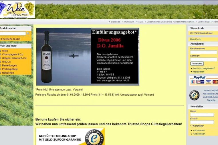 WEIN IM INTERNET, Weinkauf leicht gemacht Bild: WEIN IM INTERNET, Weinkauf leicht gemacht