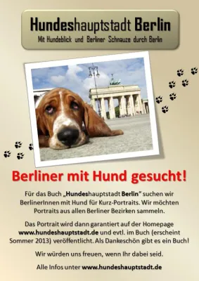 Bild: Berliner mit Hund gesucht. Für Portraits im Buch "Hundeshauptstadt Berlin"