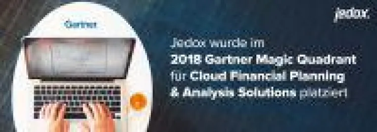 Jedox in 2018 "Gartner Magic Quadrant for Cloud Financial Planning and Analysis Solutions" platziert Bild: Jedox in 2018 "Gartner Magic Quadrant for Cloud Financial Planning and Analysis Solutions" platziert