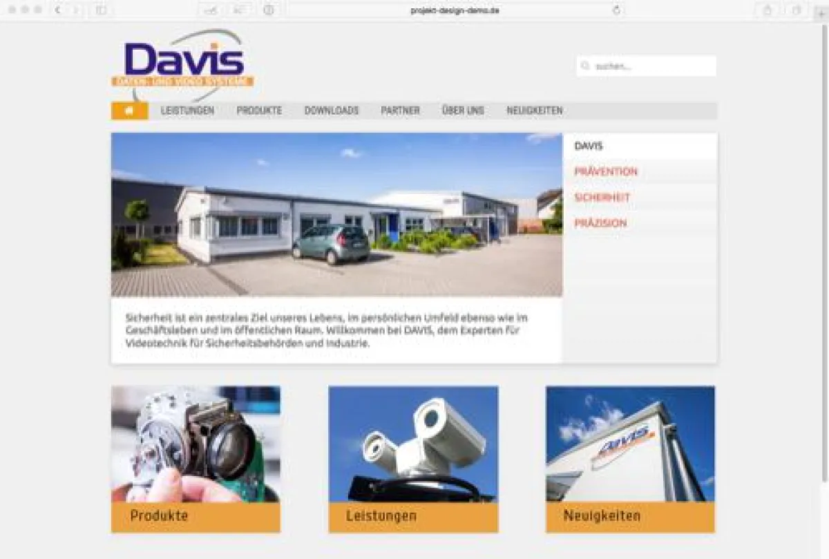 Informationen und Service zum Thema Videosystemtechnik unter www.davis-gmbh.de
