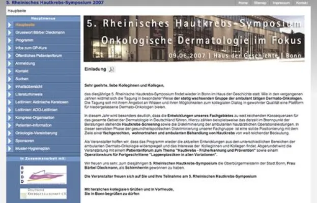 Bild: Hautkrebs? Nein danke! Kostenlose Patientenveranstaltung am 09.06.2007 in Bonn