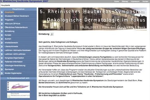 Bild: Hautkrebs? Nein danke! Kostenlose Patientenveranstaltung am 09.06.2007 in Bonn