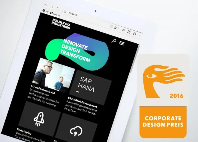 Bild: Das Boldly Go Industries Corporate Design gewinnt renommierten Design Preis